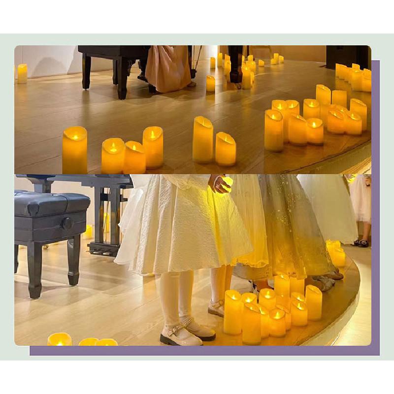 Led Electronic Candle Light With Swaying Flame For Romantic Wedding And Party Decor