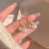 Design Sense Leaf Pearl Fashion Versatile Ear Hook Women's Year New Trendy Temperament Earrings Niche Design Earrings