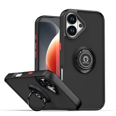 Ring Holder Shockproof Iphone 17 Cover Armor Matte Clear Case For IPhone 17 16 15 14 Plus 13 12 11 Pro Max 17Air 13Mini 12Mini
