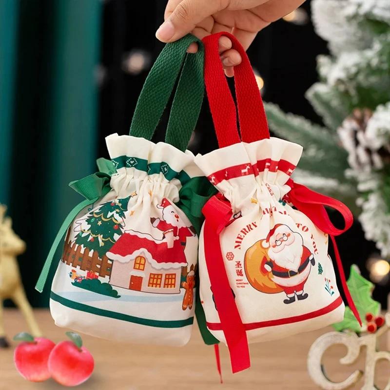 Creative Christmas Gift Bags Apple Candy Bags Peace Night Packaging Box Small Holiday Gift Pouch for Kids and Christmas Gifts