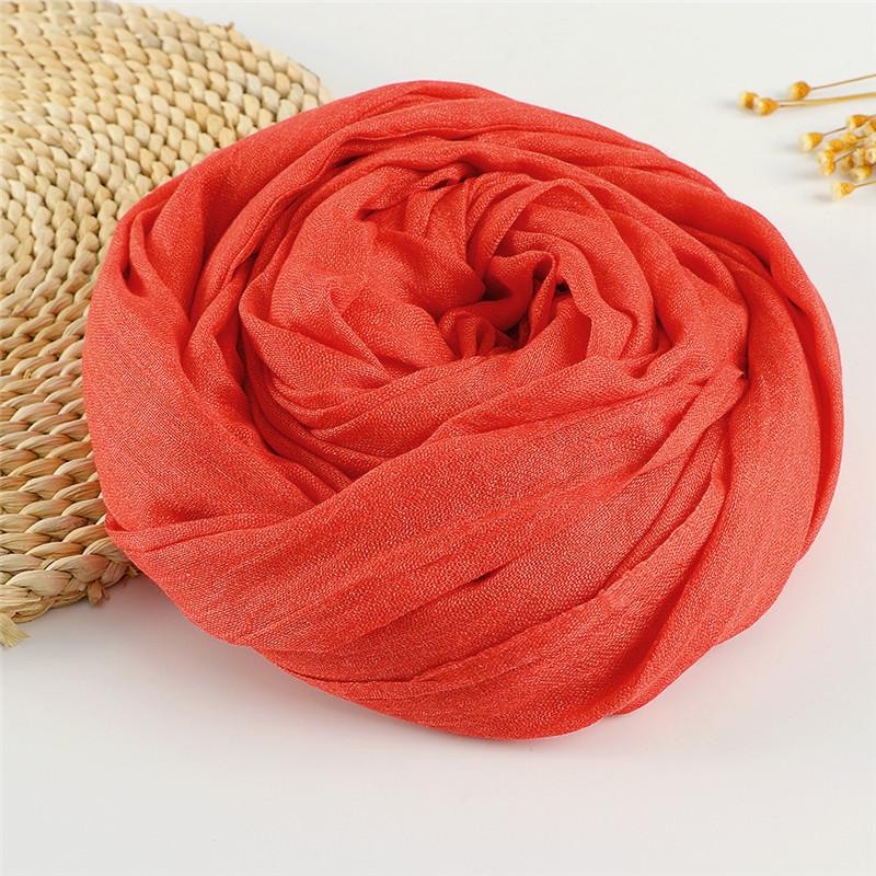 37 Color Plain Big Size Fringe Cotton Viscose Scarf Lady Warme Soft Shawls And Wraps Pashmina Stole Female Kerchief Muslim Hijab
