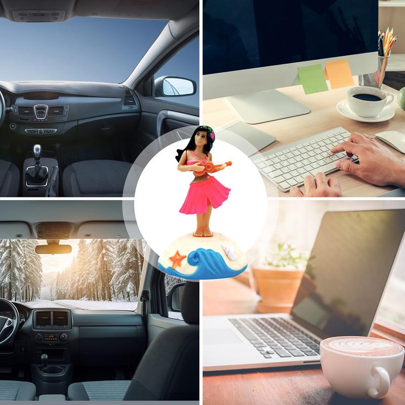 Hawaiianisches Mädchen Figur Hawaiianische Wackelkopffigur Für Auto Lustige Auto Dekoration Für Roadtrip Für Kaffeetisch Bücherregal