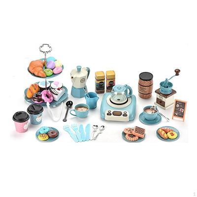 52 Pieces Espresso Machine Playset Early Educational Toys Montessori Toy Pretend Play Set for