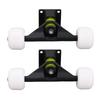 2PCS Skateboard Trucks Set with 4 Wheels Aluminum Alloy 5 Inch Shock Absorption Longboard Truck for Replacement Black