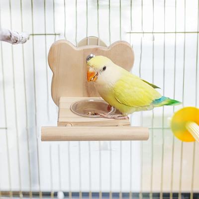 Bidýlko k ptačímu krmítku s krmnou miskou Hra Snadná instalace Dřevěný stojan Závěsný