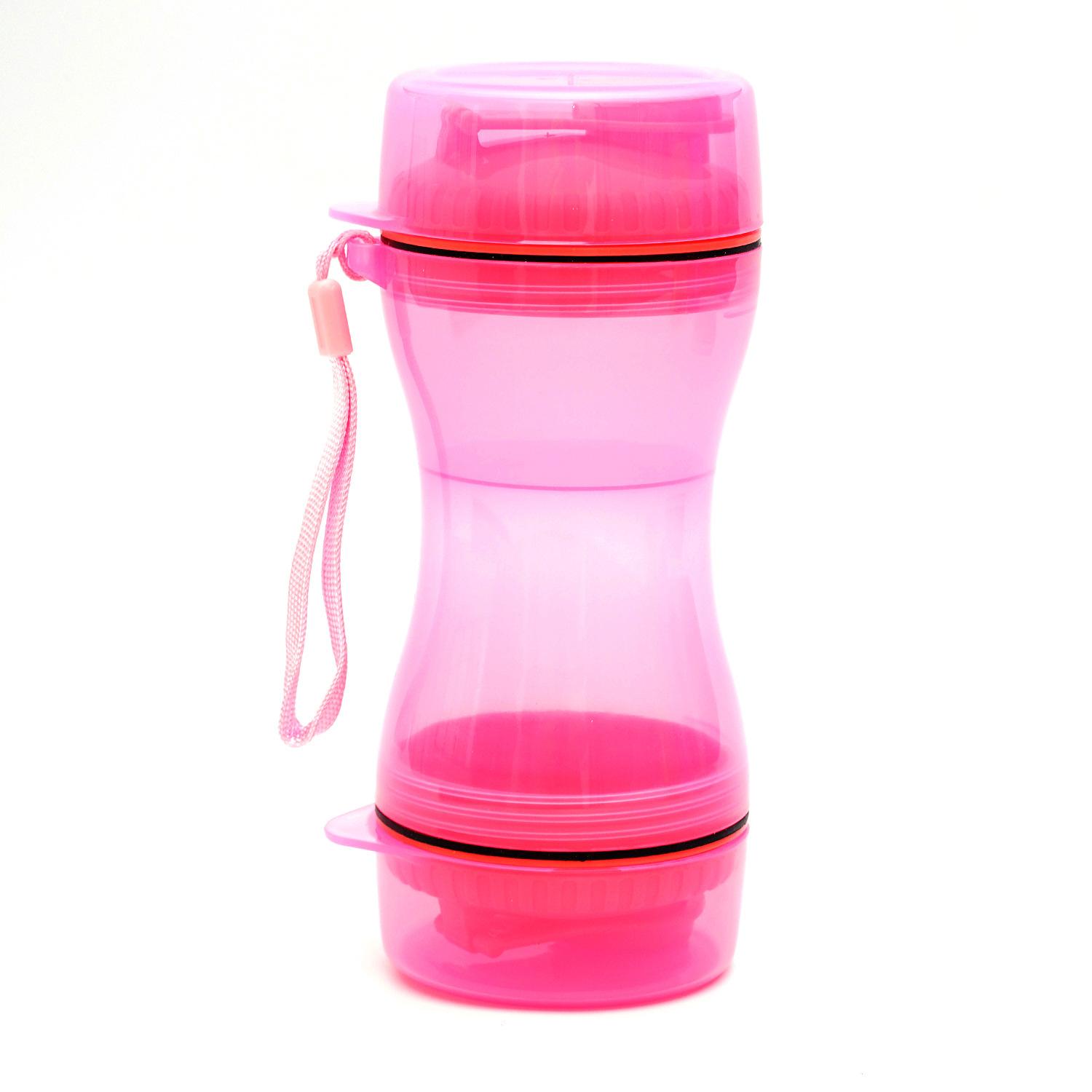 

Dogs Outdoor Water Bottle Portable And Leak Proof Travel Dispenser Water рожевий