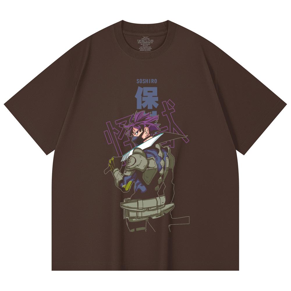 230 Gsm 100% Cotton Kaiju No 8 V12 Soshiro Print Unisex Heavy Cotton T Shirt