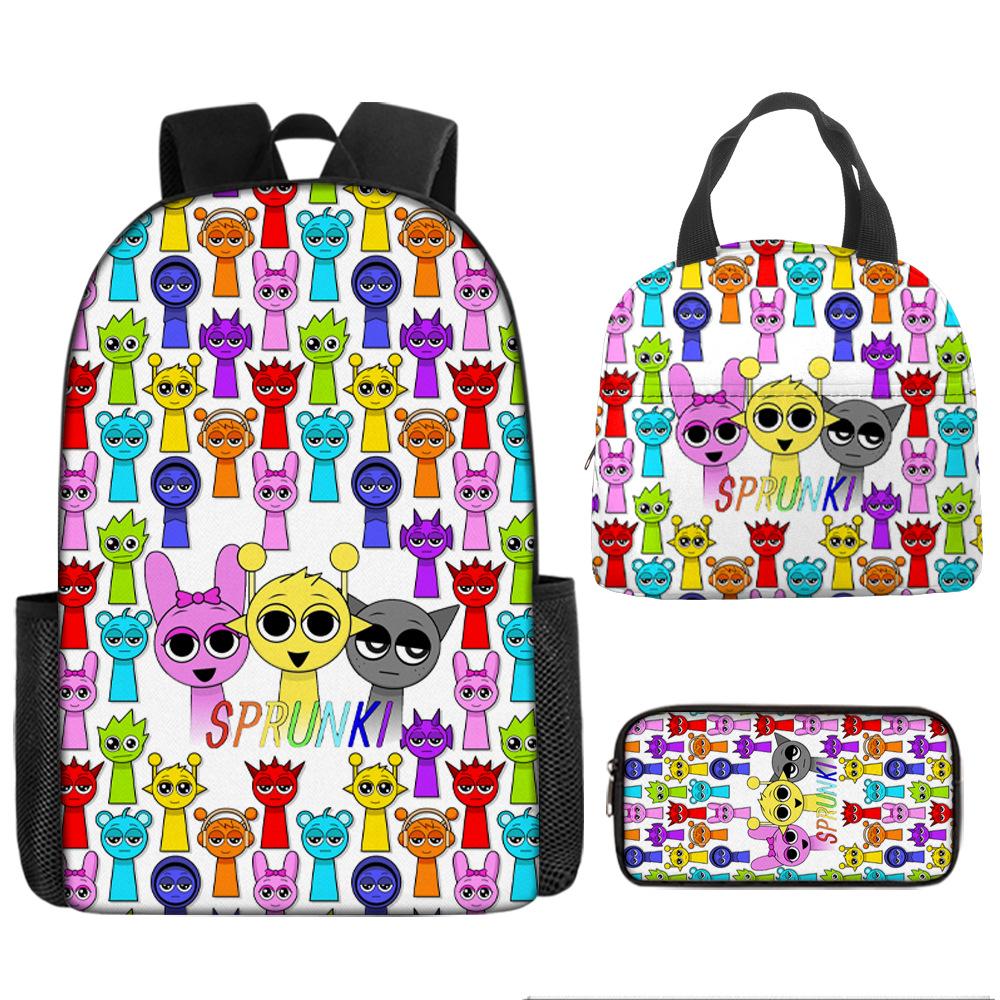 Rhythm Box Children's School Bag 1 piece minimum order new sprunki printed large-capacity campus student backpack