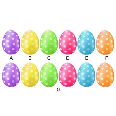 Easter Inflatable Egg Balloon DIY Egg Ornament Ball Wear Resist Colored Egg Balloon for Outdoor Garden Yard Lawn Pendant