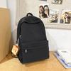 School Bag New Simple Japanese Ins Solid Color Backpack College Student Leisure Campus School Bag Travel Versatile Lightweight Backpack