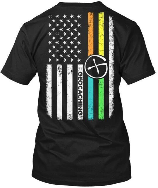 Geocaching Flag TTshirt Made in the USA Size S to 5XL 2XL
