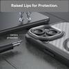 For iPhone 15 Case Compatible with MagSafe Carbon Fiber Texture TPU+PC Phone Cover