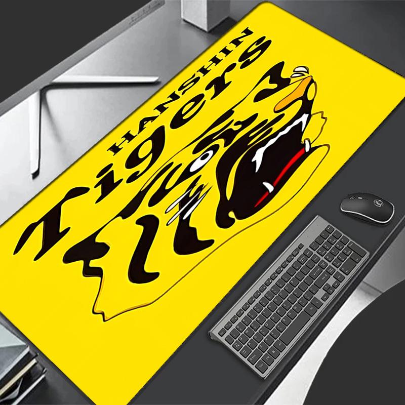 Hanshin Tigers logo Theme Premium Non-slip Mouse Pad with Stitched Edges,Durable Rubber Material,for Desktop & Gaming Great Gifts
