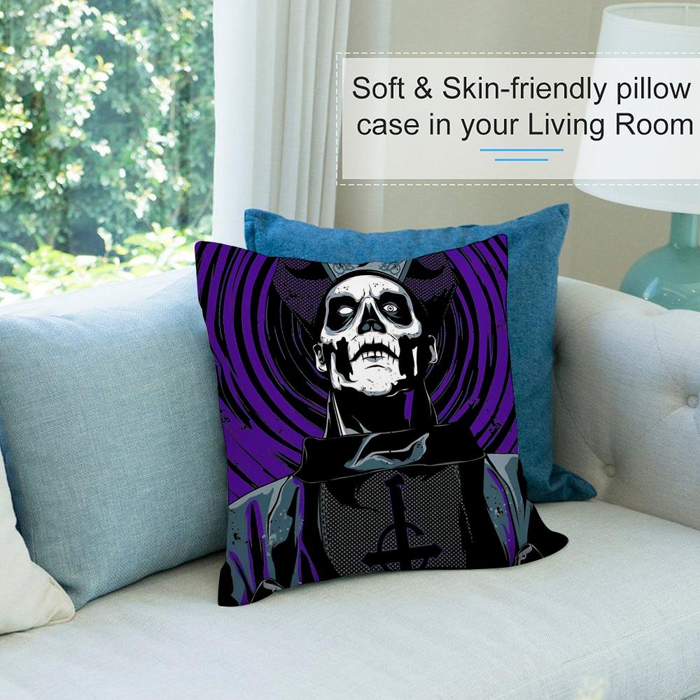 Hot G-Ghosts Band Pillow Case Short Plush Sofa Decorative Gift Home Double-sided Printing Cushion
