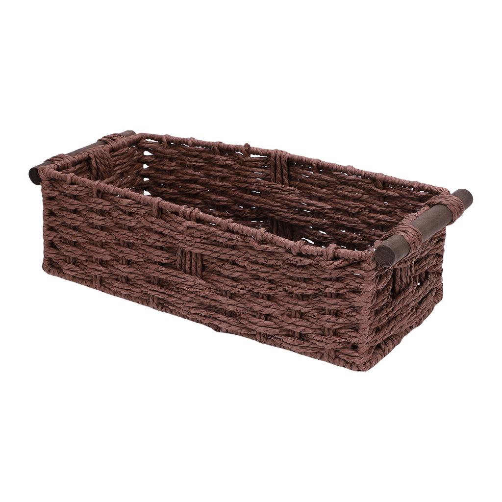 Aufbewahrungskorb aus Papierseil Handgeflochten Dekorativer Aufbewahrungskorb Toilettentank-Aufsatz Papierkorb für Regale Arbeitsplatte