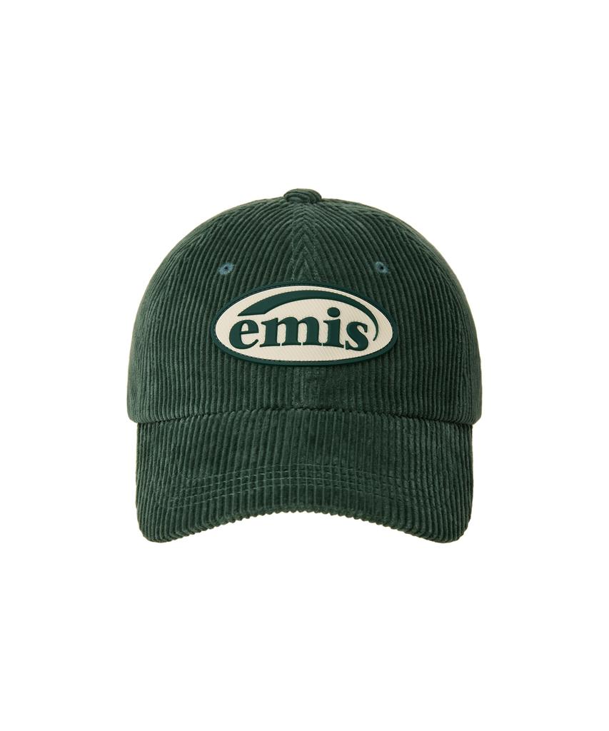Imiseu Rubber Patch Corduroy Ball Cap-Green