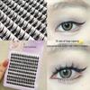 Exclusive Transparent Stem Fishtail Natural Single-Cluster False Eyelashes for Beginners