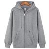 Men's Heavyweight Silver Fox Fleece Hoodie: Thick, Warm, Solid Color, Customizable, Hooded Jacket for Autumn/Winter