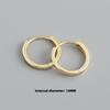 Gold Plated 925 Sterling Silver Hoop Earrings Women Trendy Ear Bone Perforated Design for Weddings