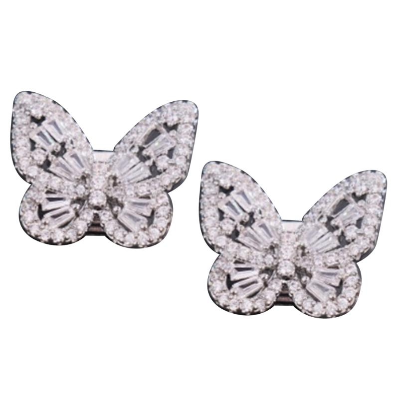 

1Pair Earphone Clip Butterfly Rhinestones Earphone Accessory Flash Blingbling Personalizeds DIY Outfit For Earbuds 1
