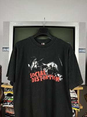 Vintage 90er Social Distortion Band Schwarz Unisex T-Shirt Nachdruck S5XL KH9387