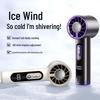 2025 Portable High-Speed Handheld Fan: Smart Digital Display, USB Rechargeable, Mini Size for Outdoor Use