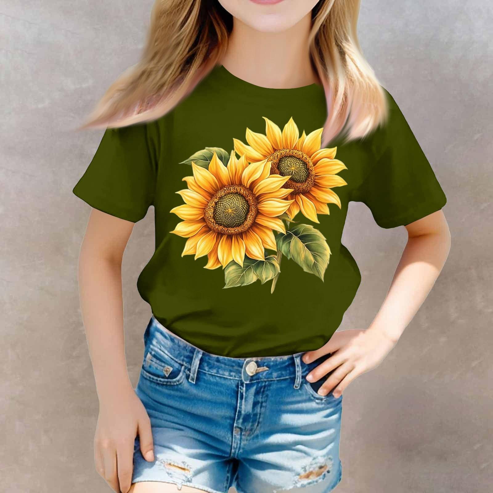 

Футболка с короткими рукавами и круглым вырезом для девочек в стиле кэжуал 100 армия зеленый