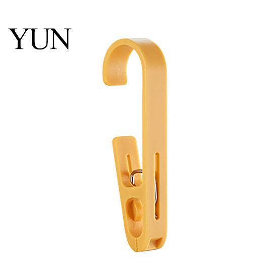 Home Organization Accessories Laundry Hook with Clip, Non-Drilling ABS Closet Organizer, Multi Purpose Plastic Clamps Durable Anti-slip Clothes