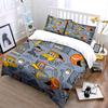 Construction Vehicles Pattern Bedding Duvet Cover Set Duvet Cover Pillowcases  (1*Duvet Cover 2*Pillowcases, without duvet insert)