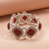 Vintage Bohemian Ethnic Acrylic Bangle Elastic Acrylic Irregular Wide Bracelet Exaggerated Minority Design Retro Hand Ring