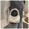 1Pc Korean Niche Pleated Hand Carry Crescent Bag Women's New Fashion Versatile Messenger Bag Summer Versatile Commuter Bag