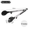 SMVP Stainless Steel Silicone Food Tongs