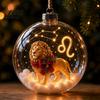 Hanging Baubles for Holiday Decor Lighted Zodiac Christmas Ornament Glowing Sign Ball with Warm LED Durable Xmas Balls Garden 3D Clear Acrylic