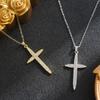 Gold-Plated Cross Pendant Necklace for Women – Durable Color, Stylish & Versatile Fashion Accessory.