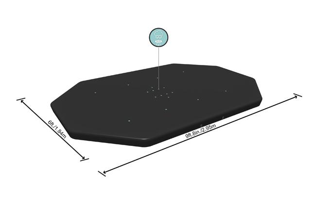 Pool Cover With Frame 427 X 250 Cm #58425