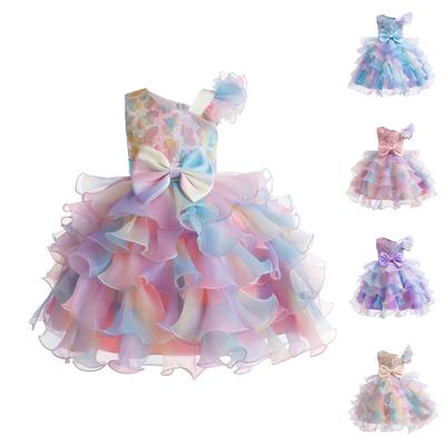 Children's Sleeveless Lace Three-dimensional Flower Dress Princess Dress