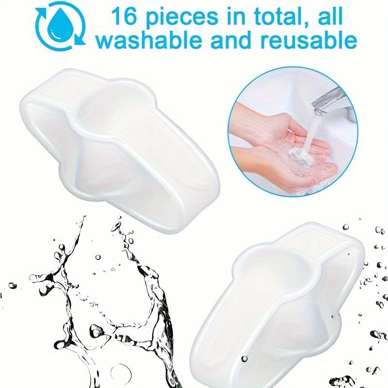 2pcs/1pair Soft Gel Toe Separators for Men and Women, Big Toe Spacer Cushion Pads with 2 Loops, Blue/Transparent