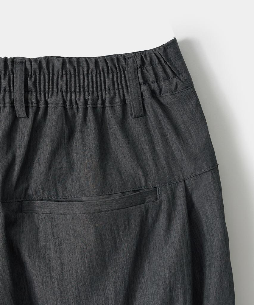 TRIP LE SENS Ss Air Flow Side Double-Pleated Pants_Black