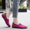 Summer Moccasin Pink Beach Shoes Women Multicolor Casual Weave Slip on Braided Purple Flats Sneakers Plus Size