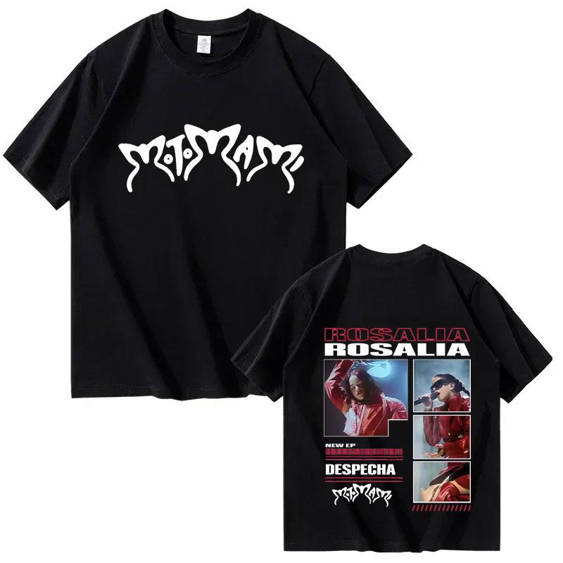

Singer Rosalia Motomamis Unisexs and Womens Aesthetic Clothing for Harajuku 2026 Summer Pure Cotton 100 Printed Tshirt L