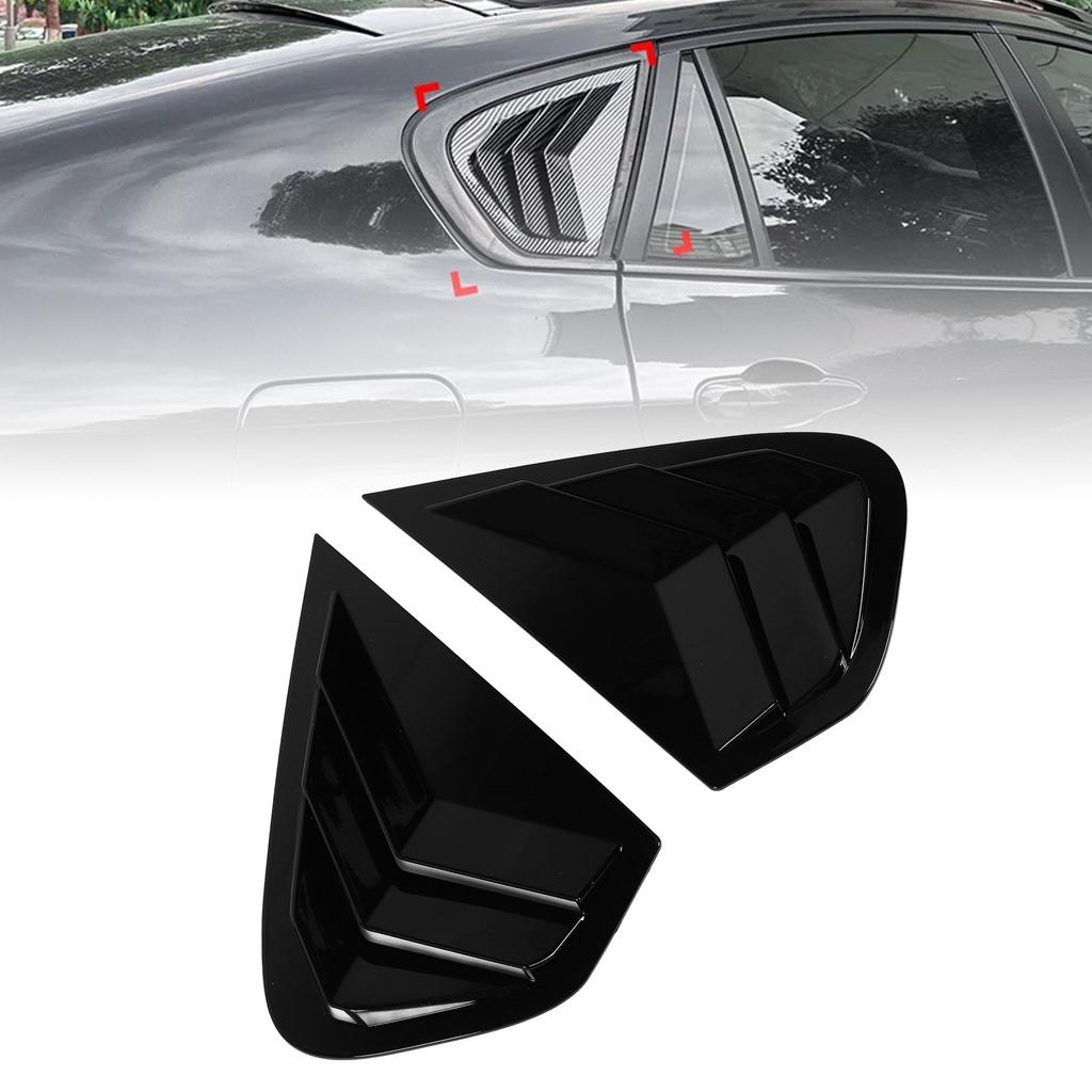 2 Pcs Rear Side Window Louver   Side Window Louvers Shutter Panel Trim for X6 E71 E72 2008 To 2014