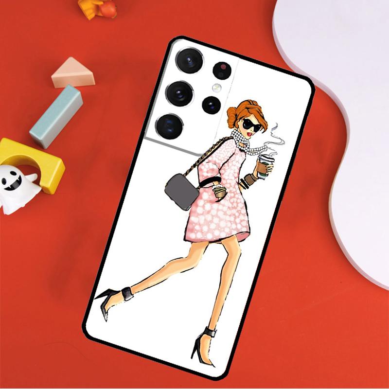 City Fashion Girl Phone Case For Samsung Galaxy S25 Ultra S9 S10 S20 S21 FE S22 S23 S24 Plus S24 Ultra Cover