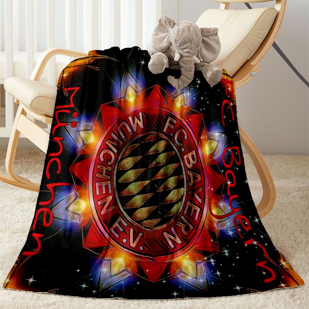 Bayern Munich Blanket Warmthful Decor Suitable for Office Bed Sofa Four Seasons Multipurpose Stylish Decor Ideal Gift For Birthday Valentine'S Day
