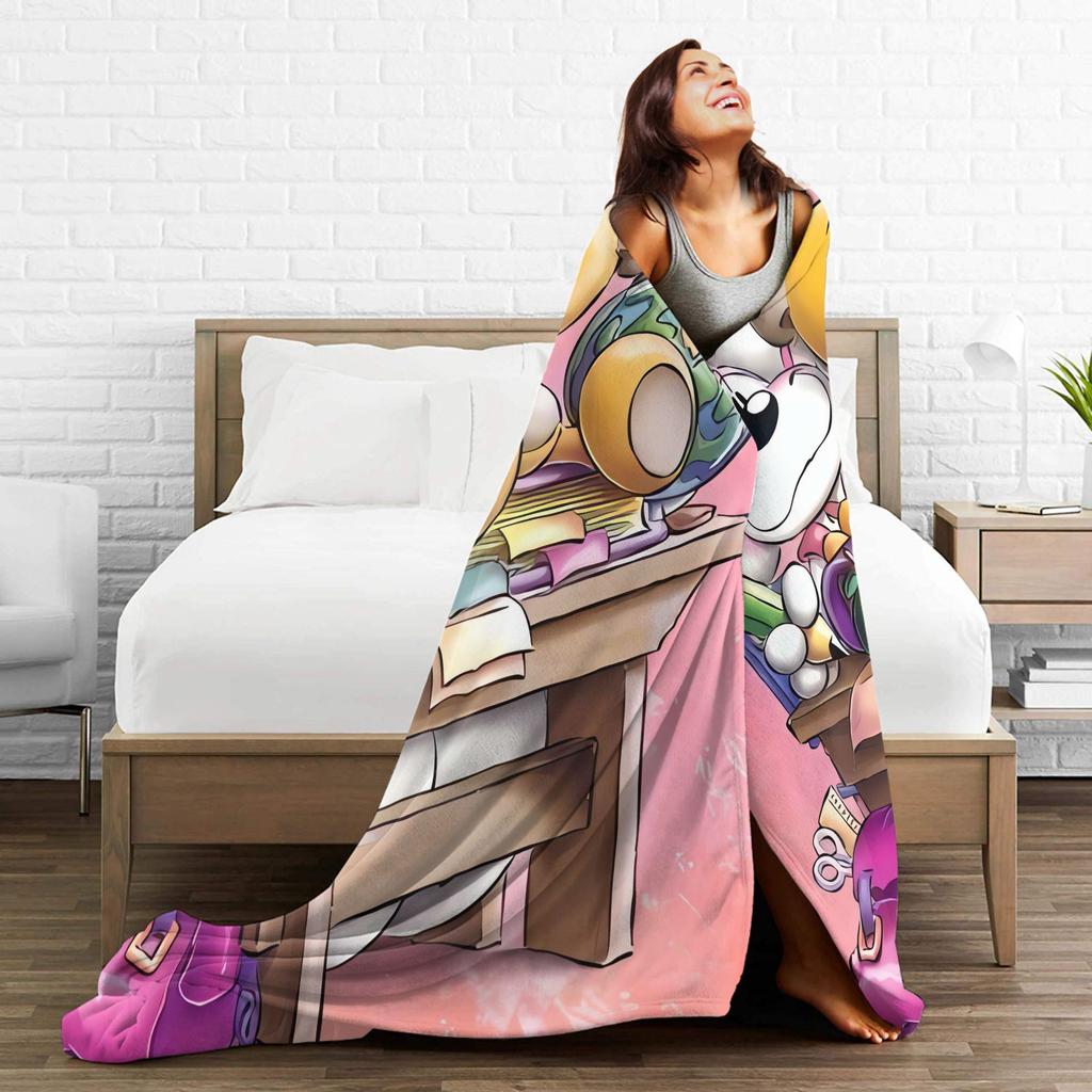 Cartoon Studying Diddl Blanket Quality Super Soft Throw Blanket Winter Boy Girl Living Room Pattern Bedspread