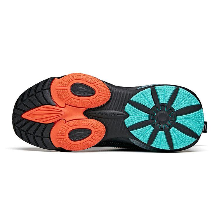Anta Kids UFO 3.0 Comfortable Versatile Non-Slip Shock Absorbing Wear-Resistant Low-Top Running Shoes Kids running shoes Black Green 312135588B-3