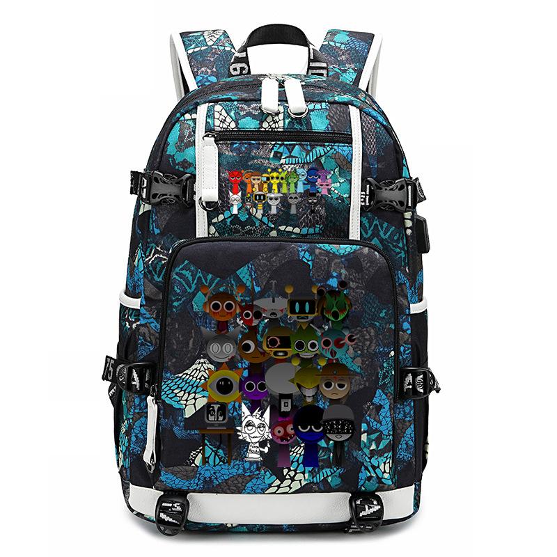 Student Schoolbag Creative Game Music Box Cartoon Weekly Printing Lace Lightweight Spine Backpack