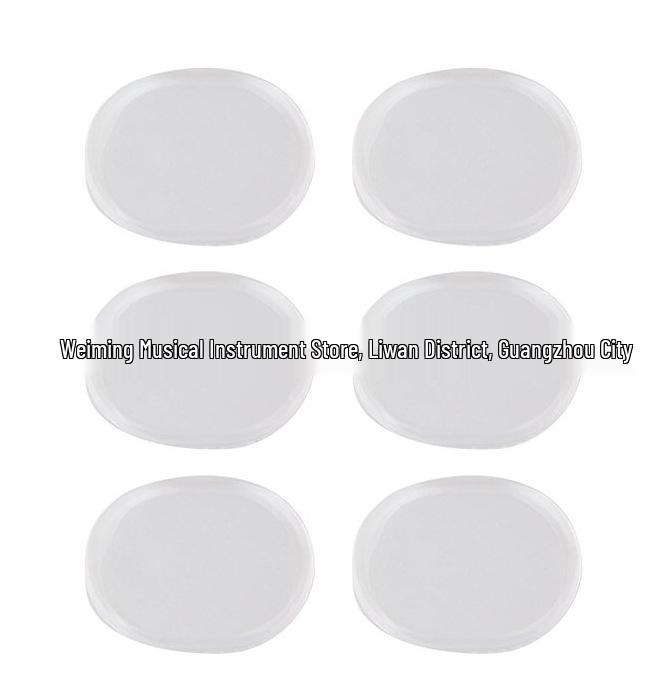 6PCS Silicone Self-Adhesive Drum Mute Pads - Snare Drum Shock Absorbing Practice Silencers 6-Piece Silicone Mute Pad Set