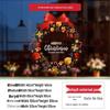 Christmas Wreath Window Stickers - Festive Glass & Shop Display Decorations