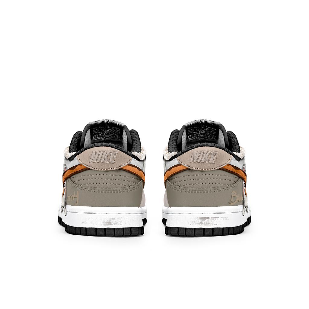 Nike Dunk Slip Resistant Abrasion Resistant Low top Skateboard Shoes Unisex Brown White DD1391-100(Team202-)