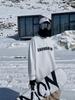 Ice Degree Waterproof Windproof Oversize Ski Sweatshirt for Men & Women - Breathable, White, Trendy